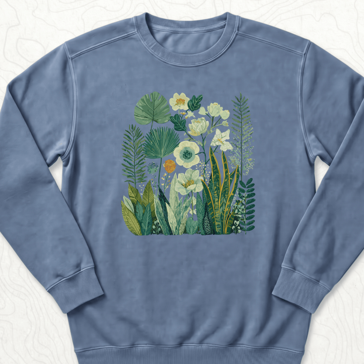 Botanical Garden Sweatshirt - Blue Jean