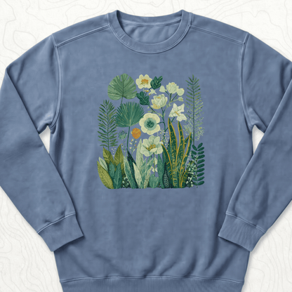 Botanical Garden Sweatshirt - Blue Jean