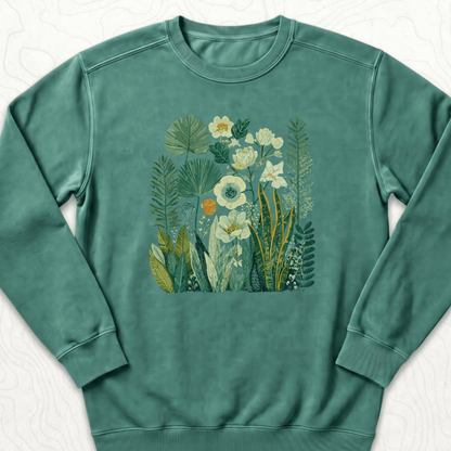 Botanical Garden Sweatshirt - Light Green