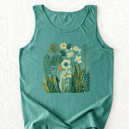 Botanical Garden Tank Top - Light Green