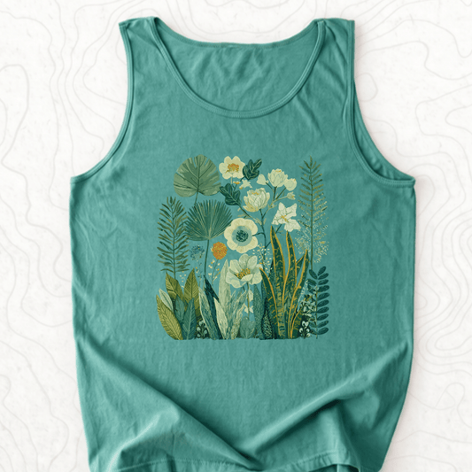 Botanical Garden Tank Top - Light Green