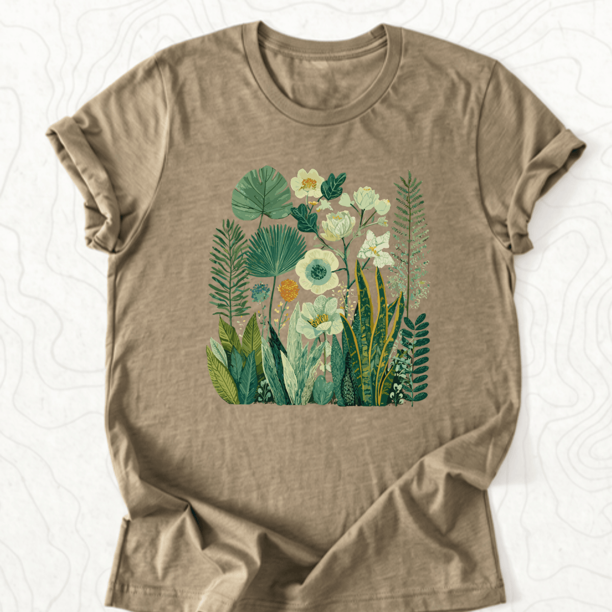Botanical Garden Tee - Heather Olive