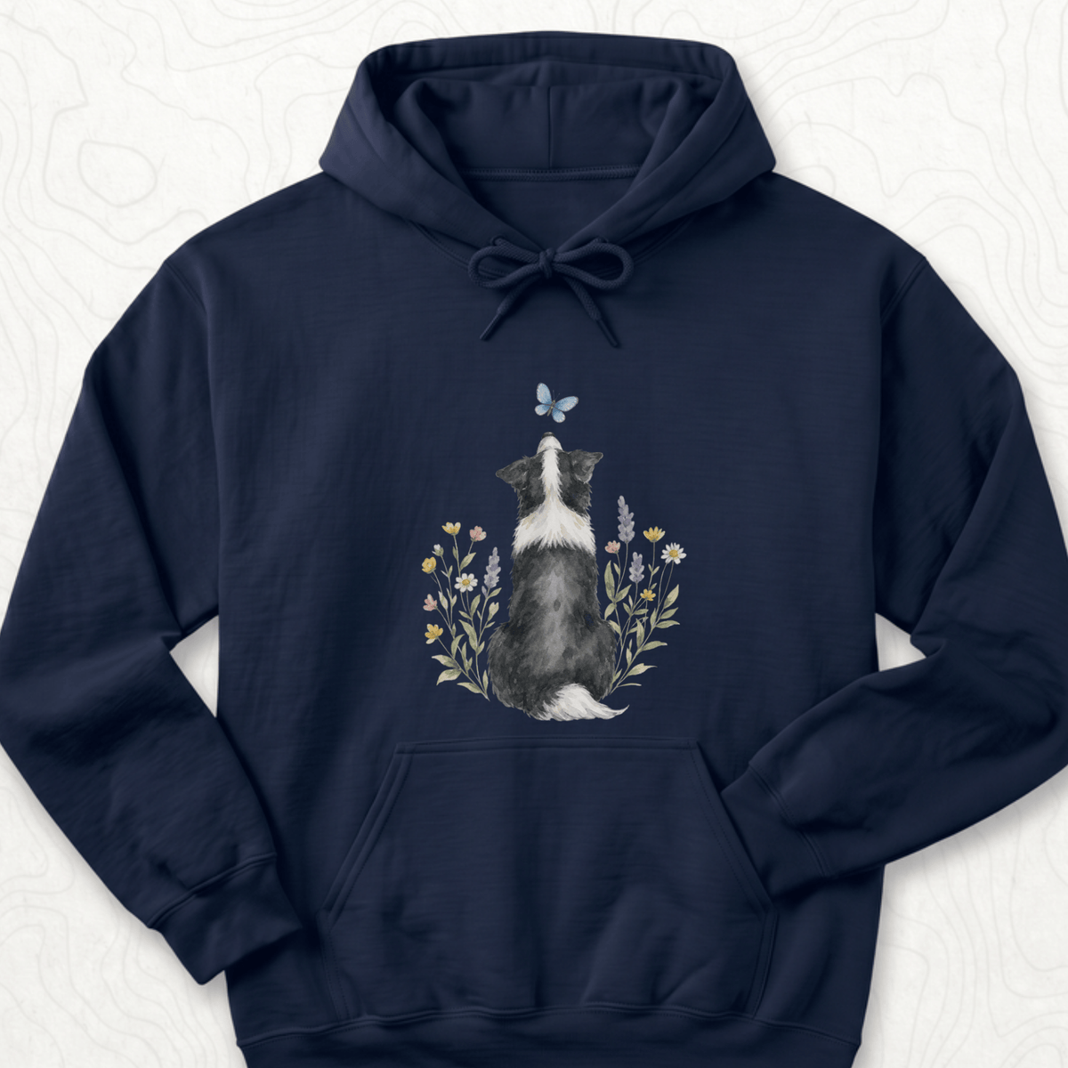 Butterfly Dog Hoodie - Navy