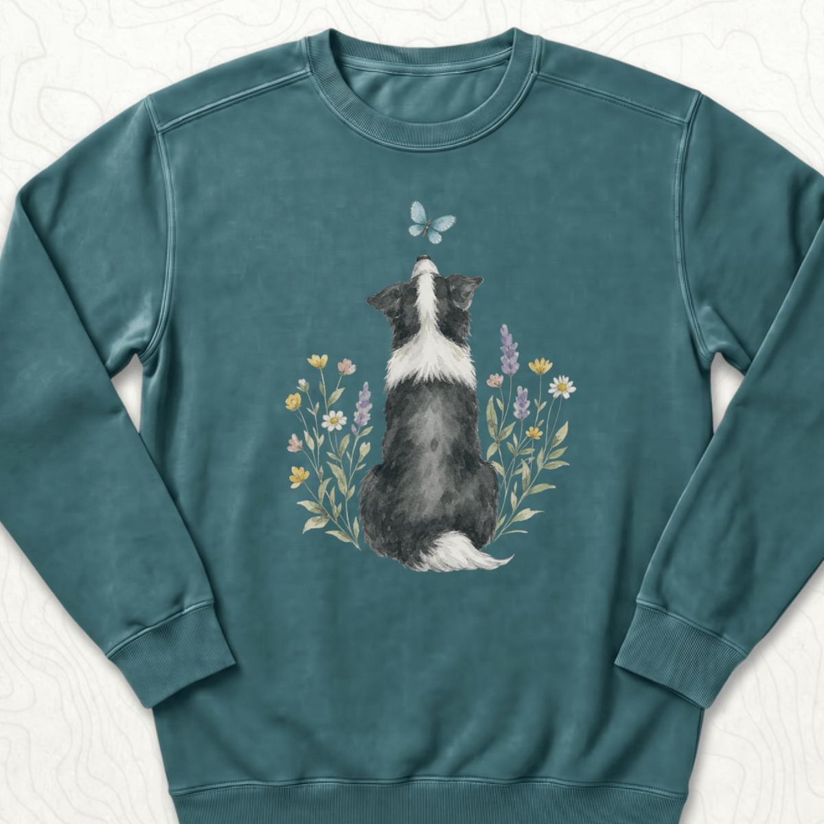 Butterfly Dog Sweatshirt - Blue Spruce