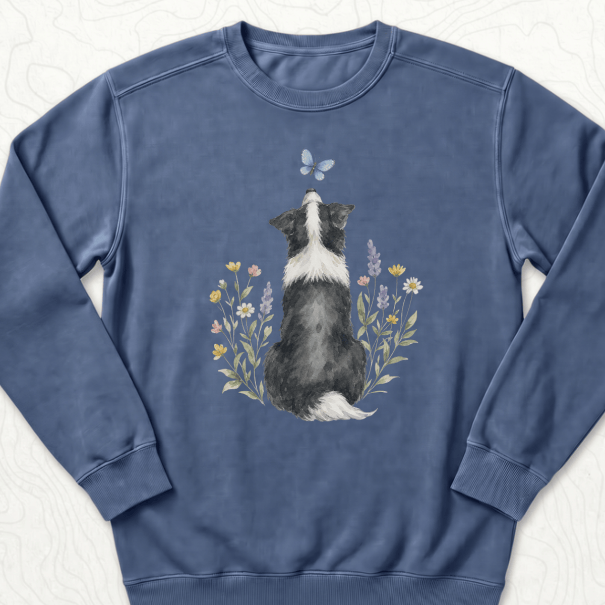 Butterfly Dog Sweatshirt - Denim