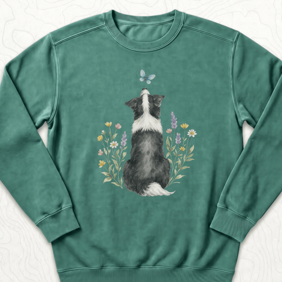 Butterfly Dog Sweatshirt - Light Green