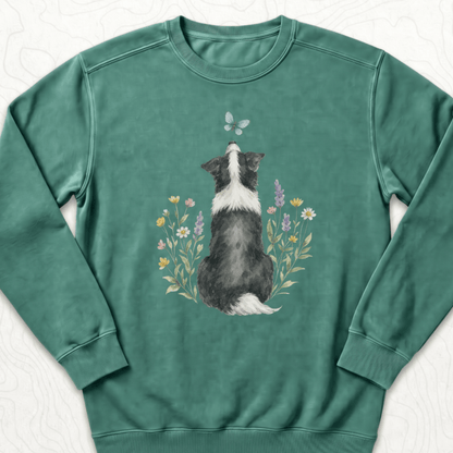 Butterfly Dog Sweatshirt - Light Green