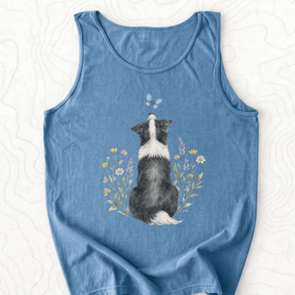 Butterfly Dog Tank Top - Blue Jean