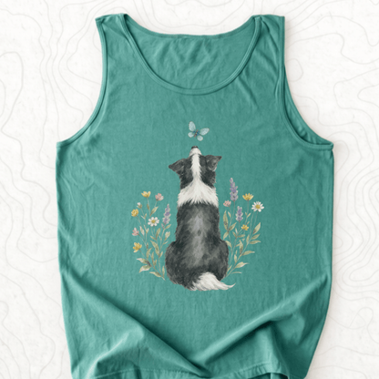 Butterfly Dog Tank Top - Light Green