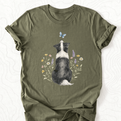 Butterfly Dog Tee - Military Green