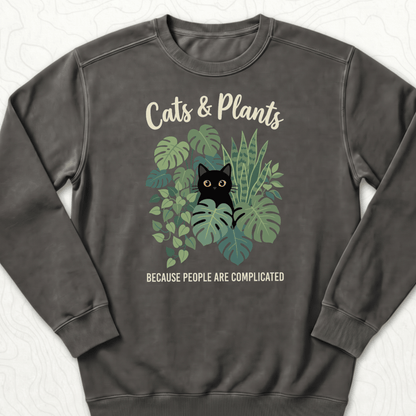 Cats And Plants Sweatshirt - Pepper