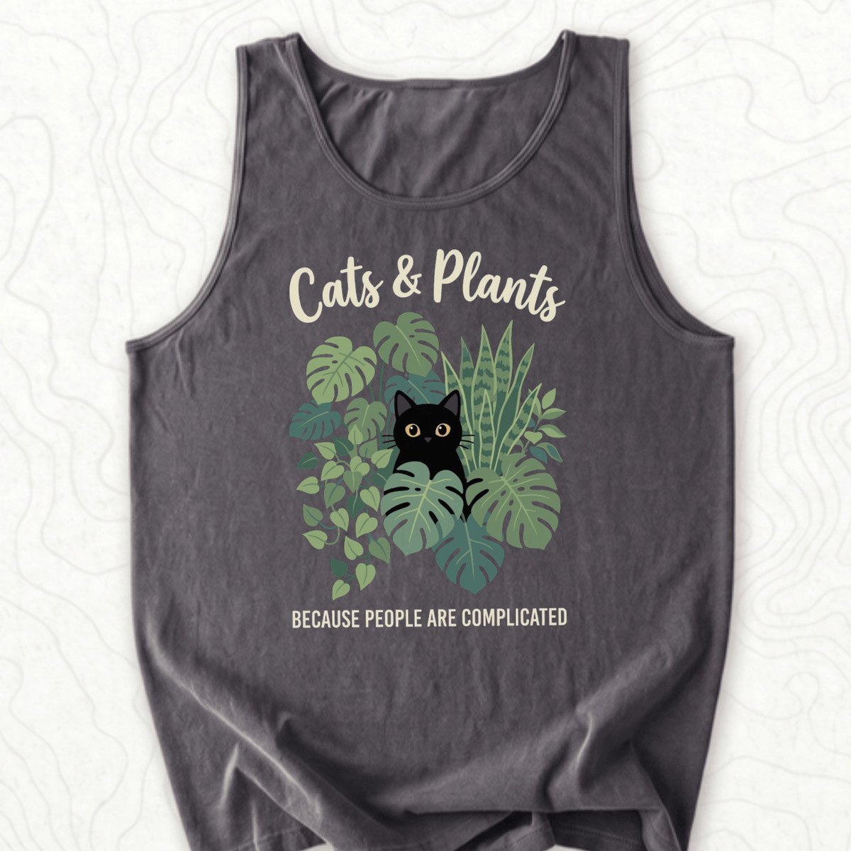 Cats And Plants Tank Top - Pepper