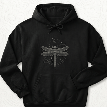Celestial Dragonfly Hoodie - Black