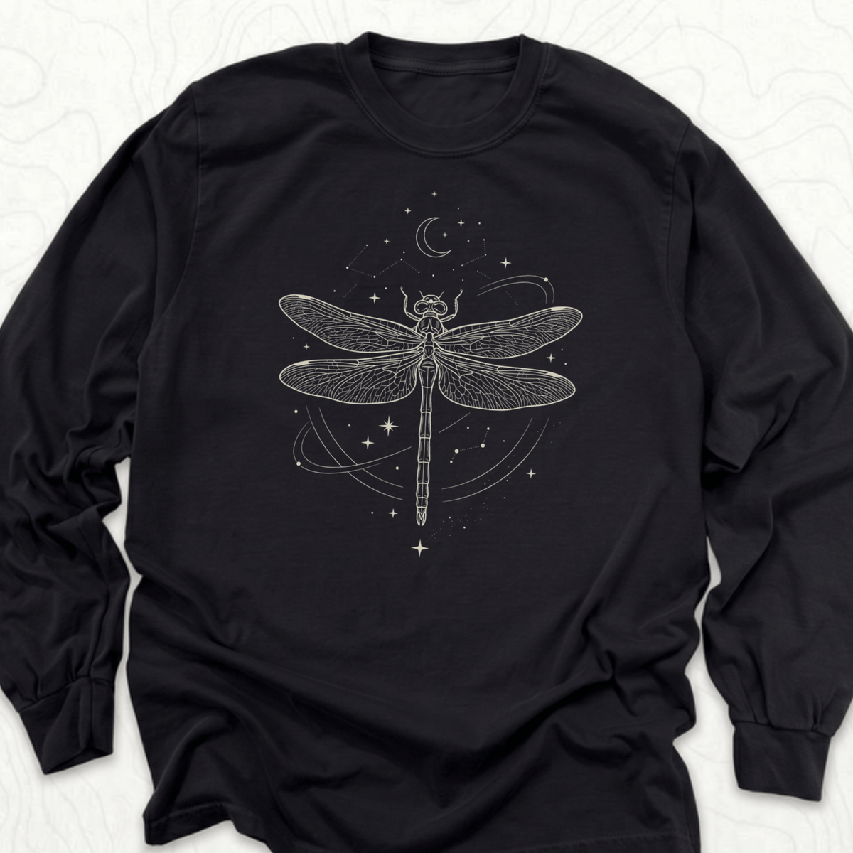 Celestial Dragonfly LS T-shirt - Black