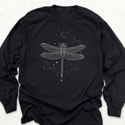 Celestial Dragonfly LS T-shirt - Black
