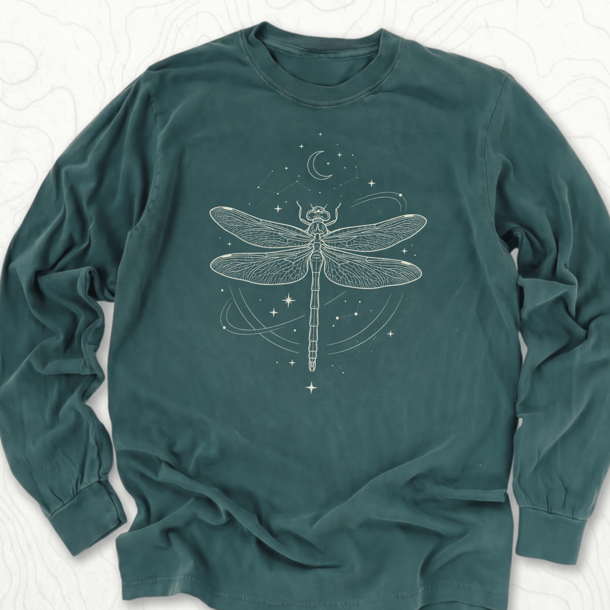 Celestial Dragonfly LS T-shirt - Blue Spruce