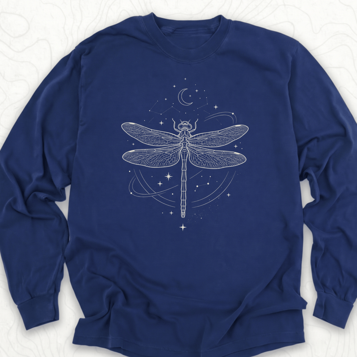 Celestial Dragonfly LS T-shirt - True Navy