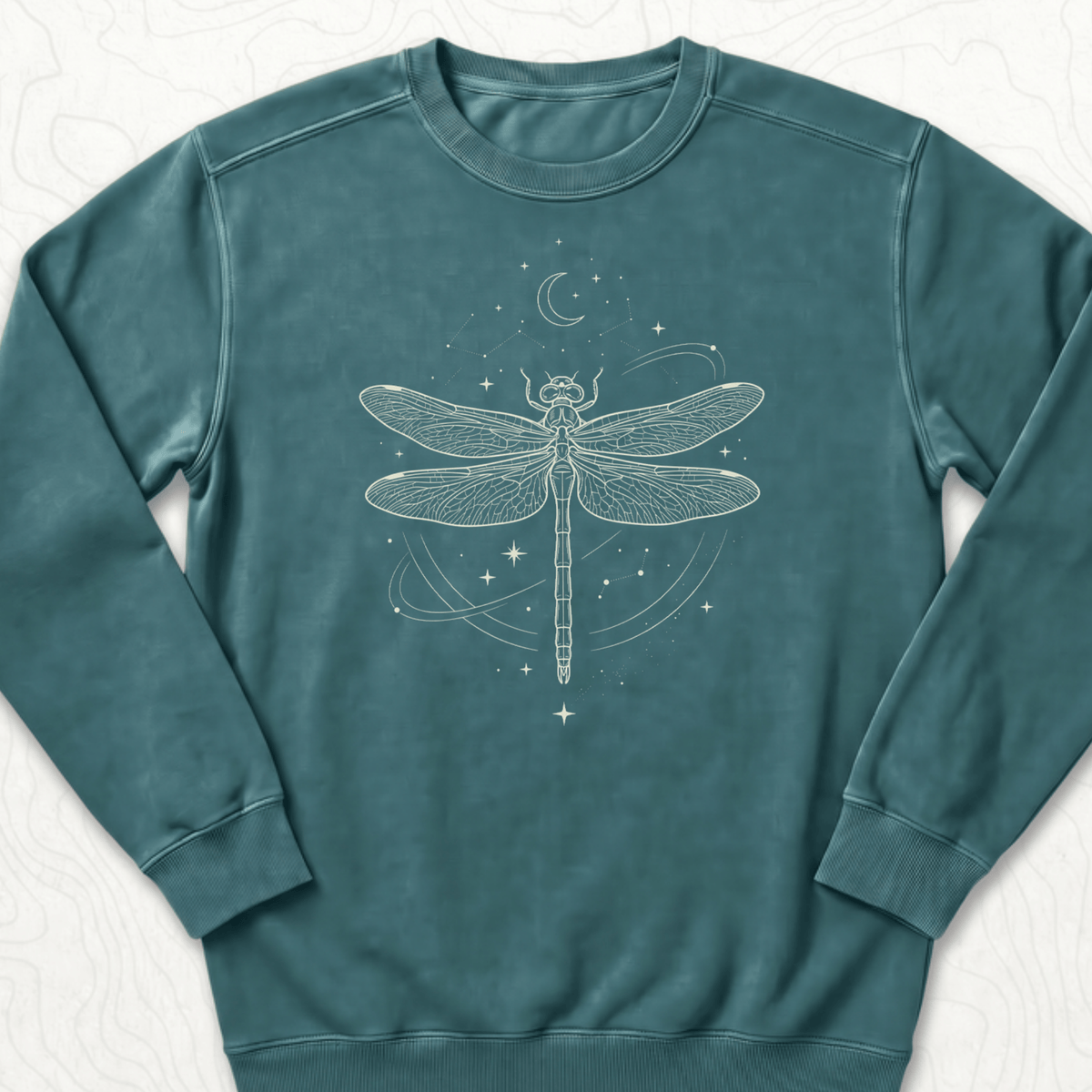 Celestial Dragonfly Sweatshirt - Blue Spruce