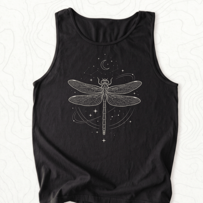 Celestial Dragonfly Tank Top - Black