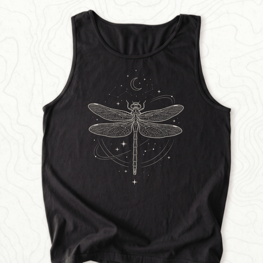Celestial Dragonfly Tank Top - Black