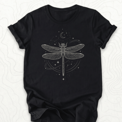 Celestial Dragonfly Tee - Black