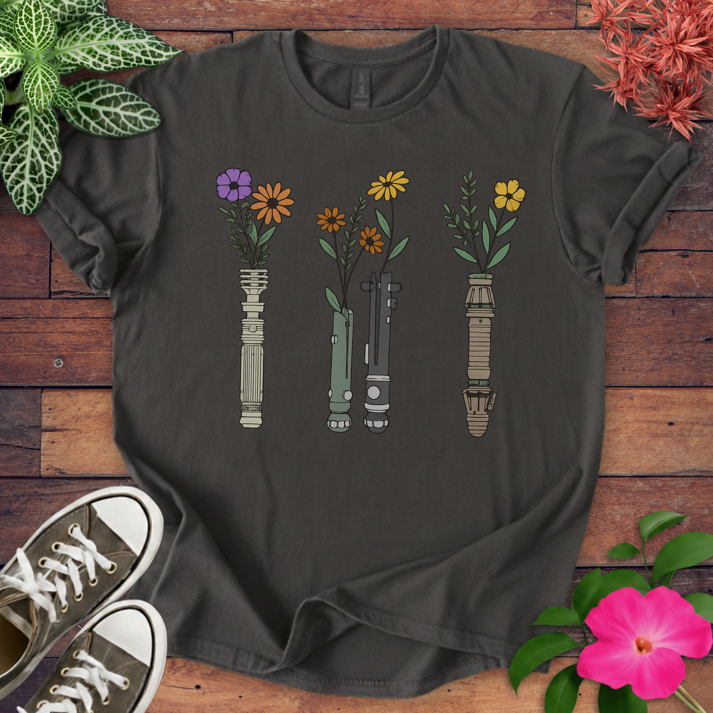 Lightsaber Flowers T-shirt