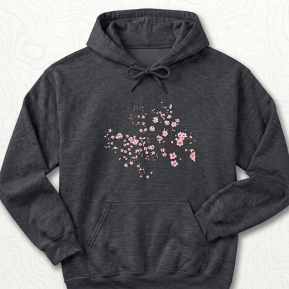 Cherry Blossom Hoodie - Dark Heather