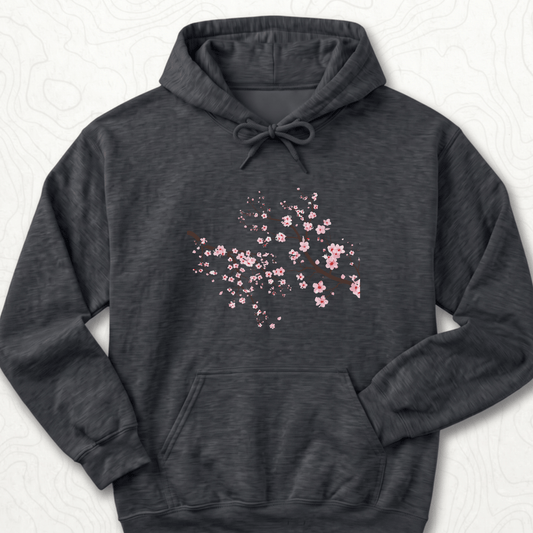 Cherry Blossom Hoodie - Dark Heather