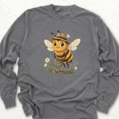 Cute Gardener Bee LS T-shirt - Pepper