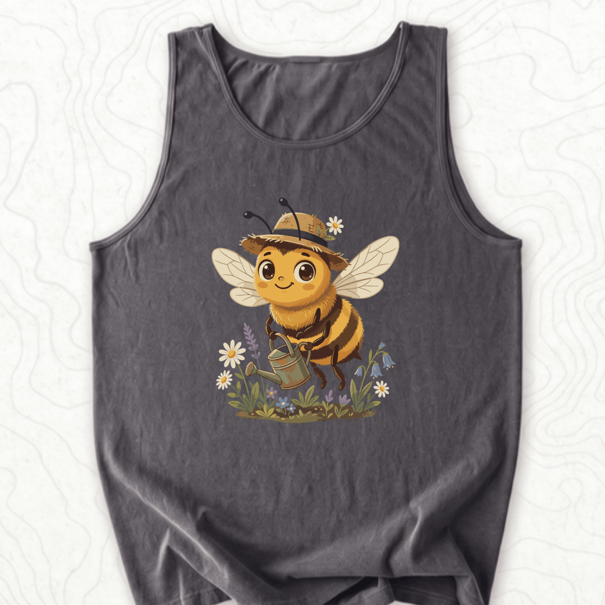 Cute Gardener Bee Tank Top - Pepper