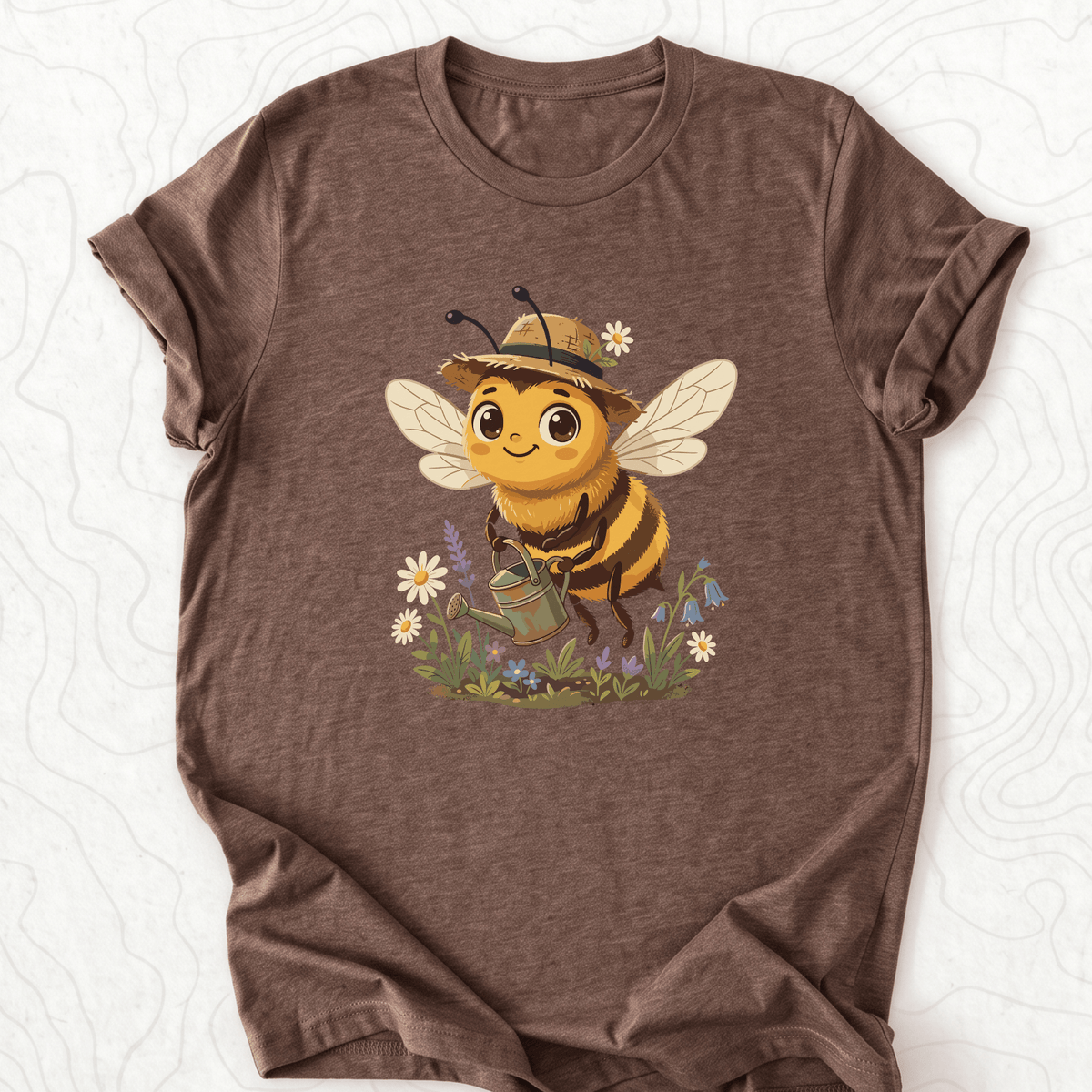Cute Gardener Bee Tee - Heather Brown