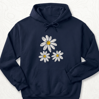 Daisy Flowers Hoodie - Navy