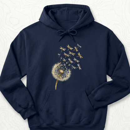 Dandelion Dragonflies Hoodie - Navy