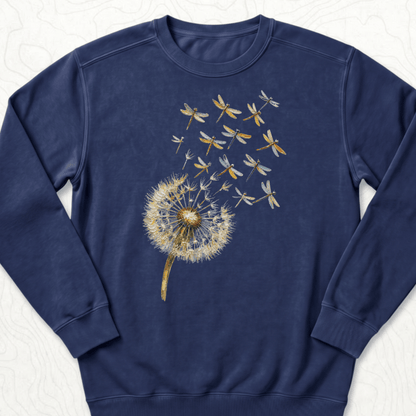 Dandelion Dragonflies Sweatshirt - True Navy