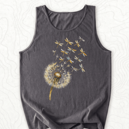 Dandelion Dragonflies Tank Top - Pepper