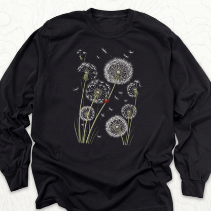 Dandelion Ladybug LS T-shirt - Black