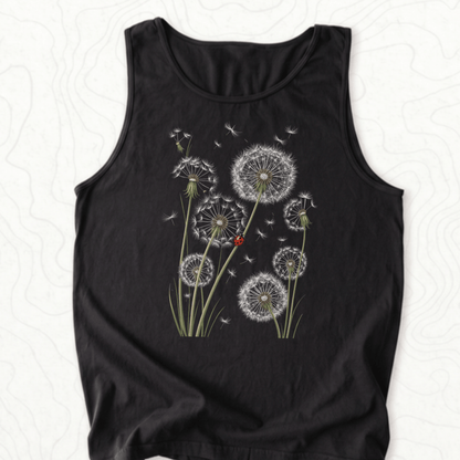 Dandelion Ladybug Tank Top - Black