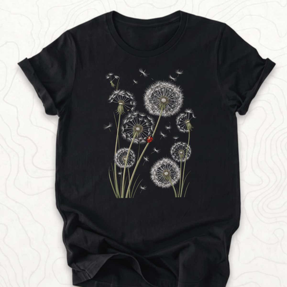 Dandelion Ladybug Tee - Black