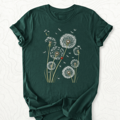Dandelion Ladybug Tee - Forest