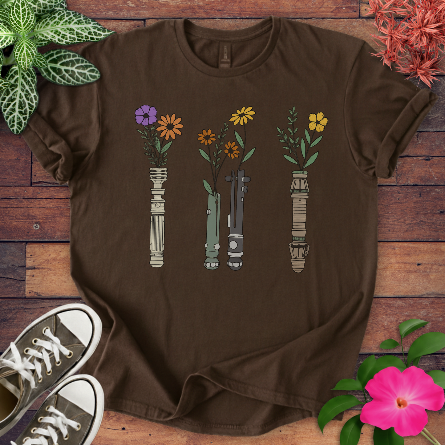 Lightsaber Flowers T-shirt