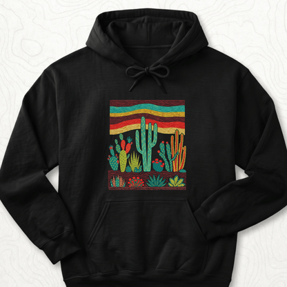 Desert Cactus Hoodie - Black