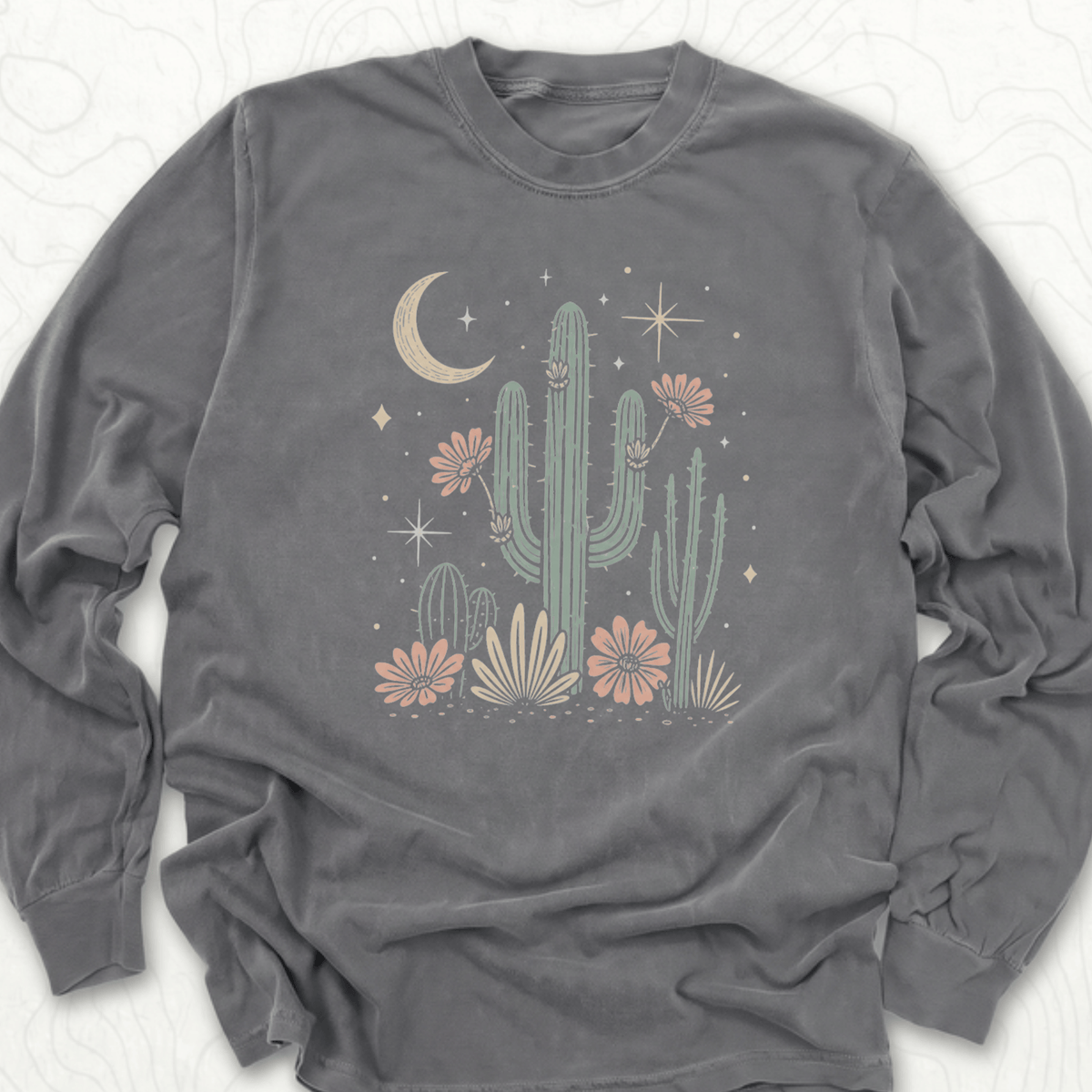 Desert Cactus LS T-shirt - Pepper