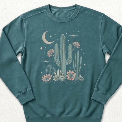 Desert Cactus Sweatshirt - Blue Spruce