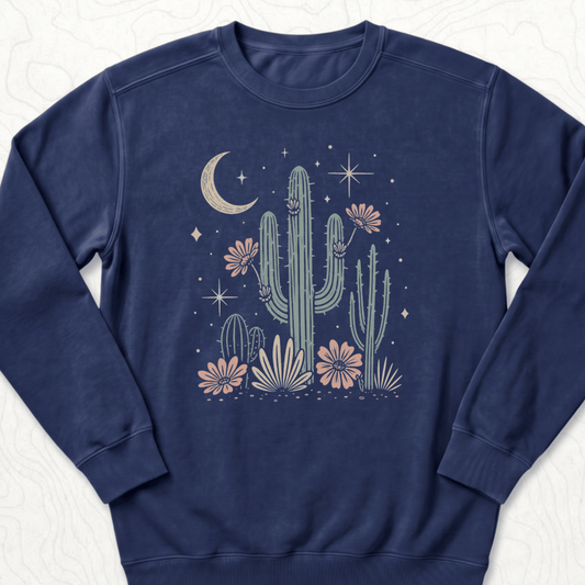 Desert Cactus Sweatshirt - True Navy