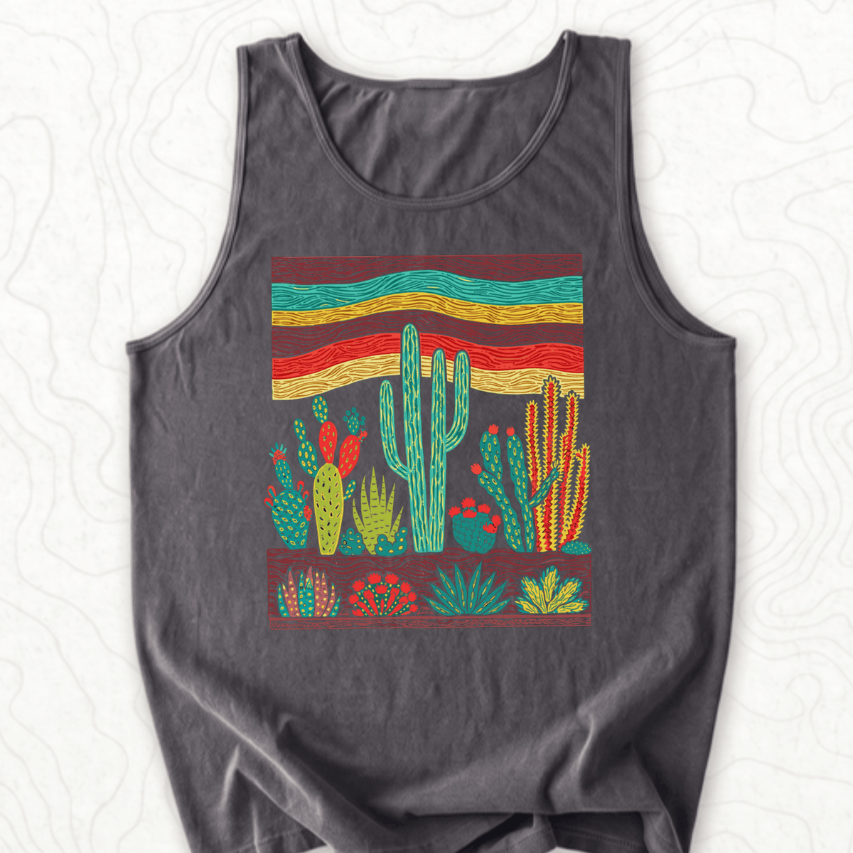 Desert Cactus Tank Top - Pepper