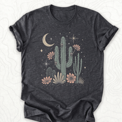 Desert Cactus Tee - Dark Grey Heather