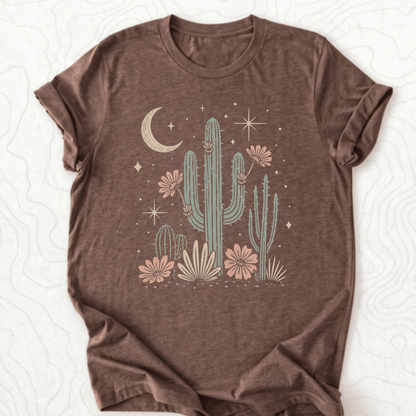 Desert Cactus Tee - Heather Brown