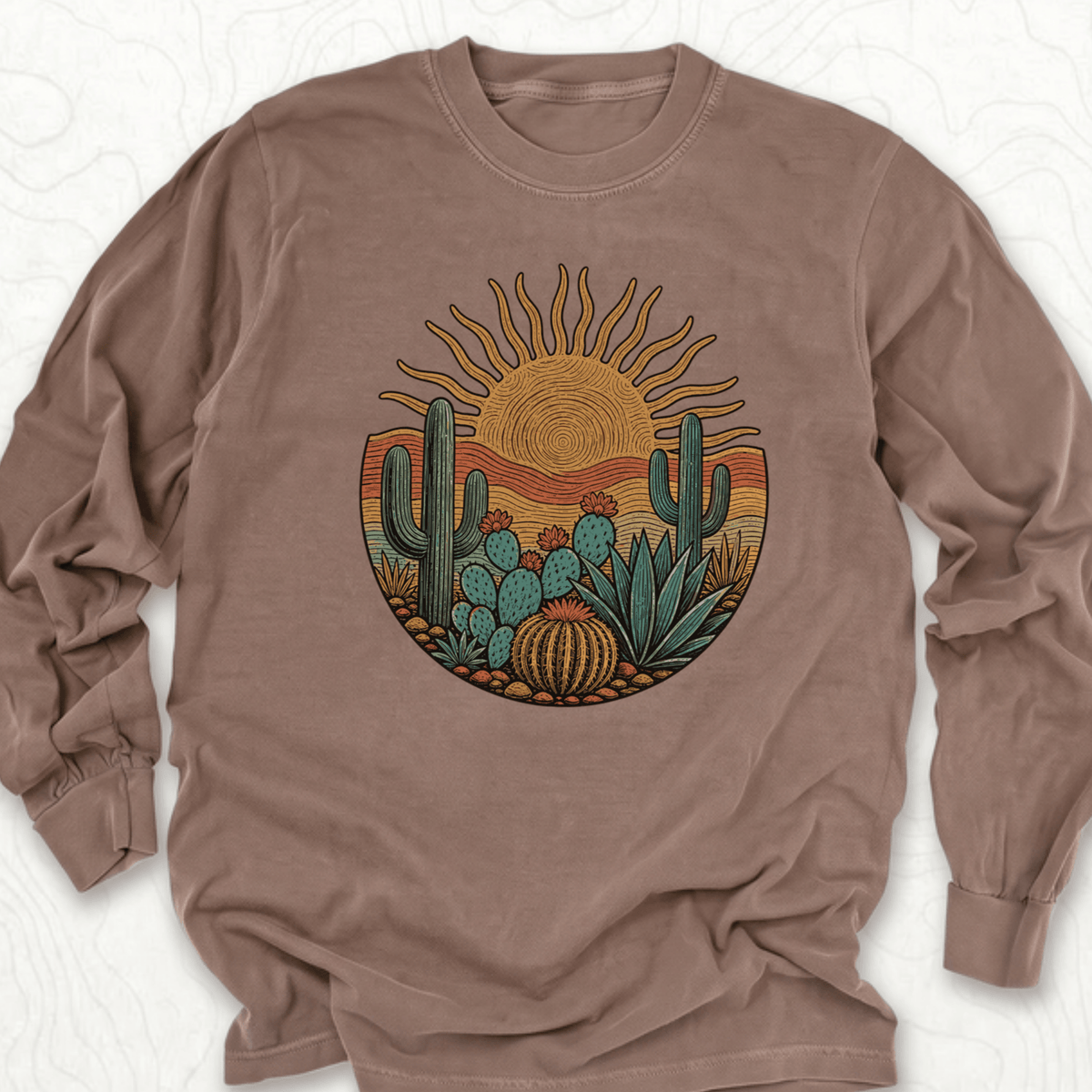 Desert Sunset LS T-shirt - Espresso