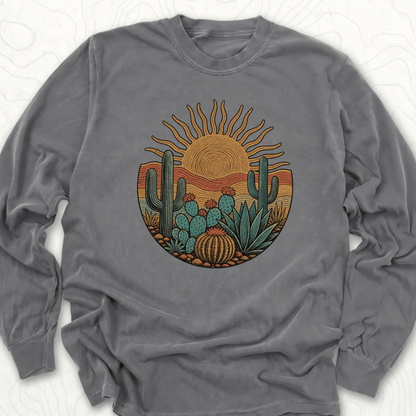 Desert Sunset LS T-shirt - Pepper