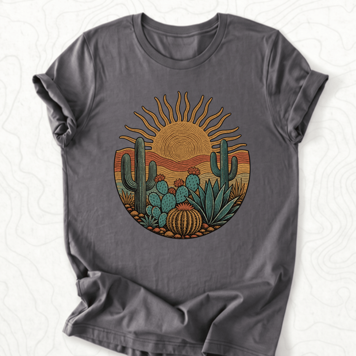 Desert Sunset Tee - Asphalt